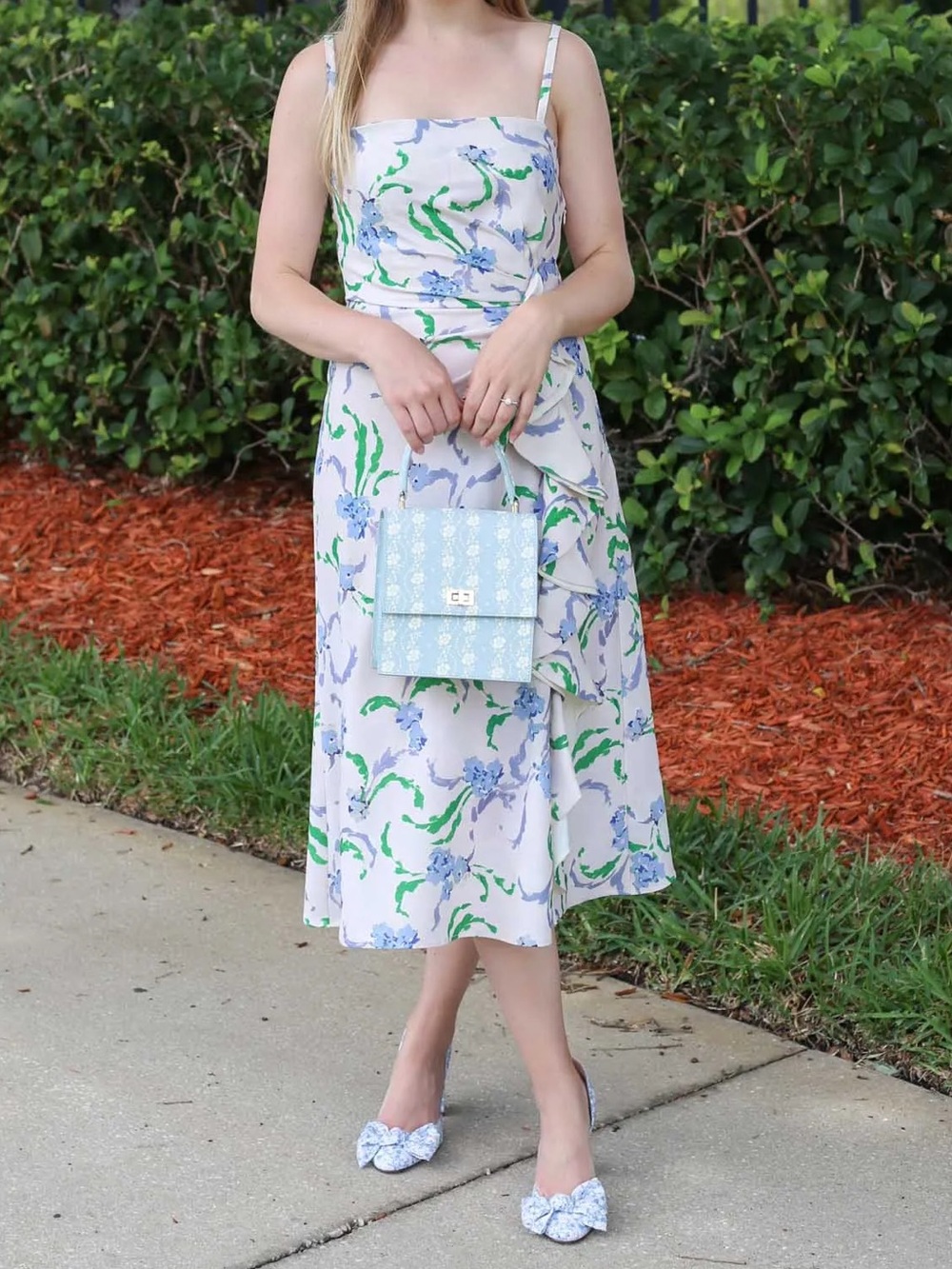Prabal Gurung Collective Side Ruffle Floral Dress